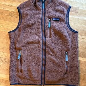 Patagonia Retro Pile Womens Medium Vest in Rust Brown